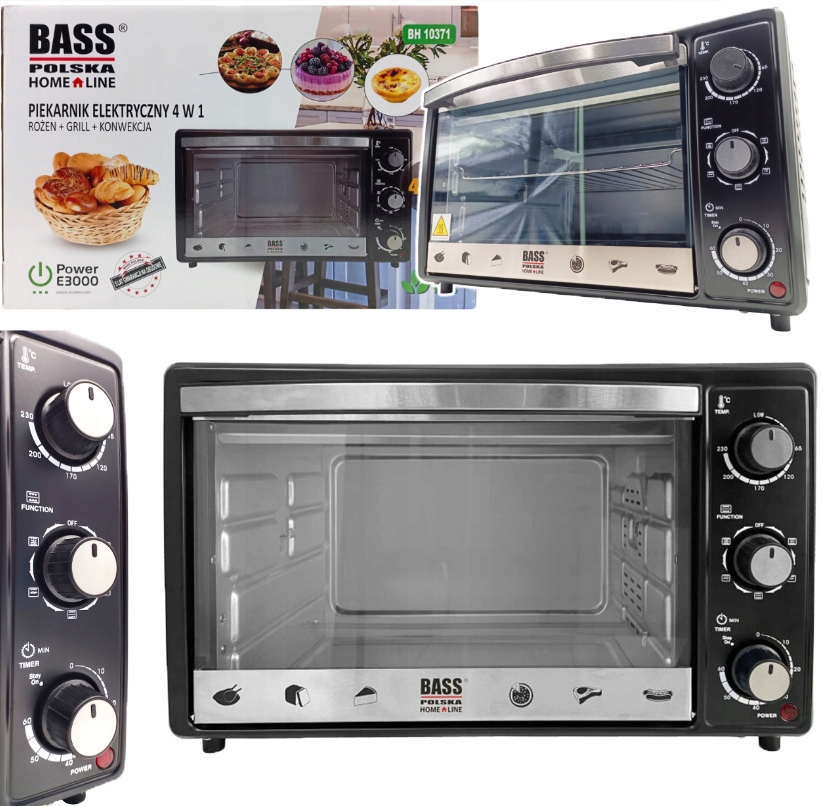 BASS POLSKA 10371 mini rúra 27 l čierna